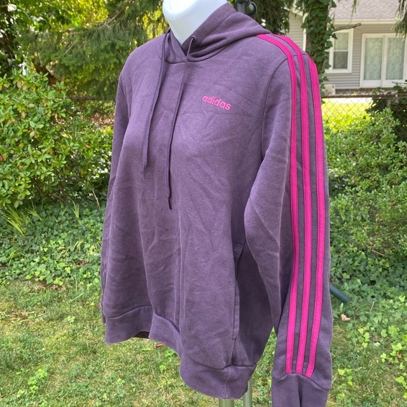 Adidas Women's Purple Hoodie - Picture 3 of 6